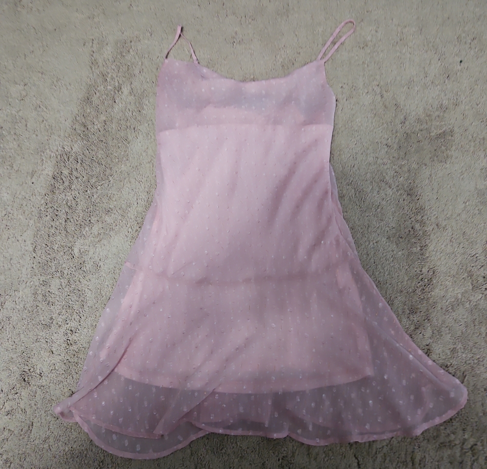 Light Pink Sheer Asymmetrical Slip Dress
